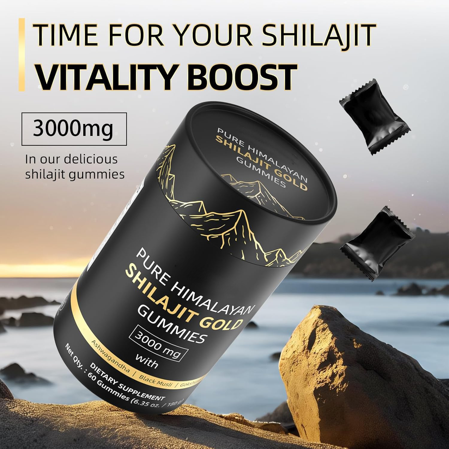 3000mg Himalayan Shilajit Gumm - огляд і ціна Shilajit Resin Pure